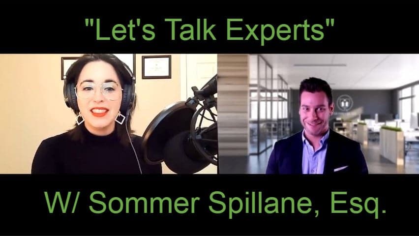 Split-screen virtual interview with two professionals during an online discussion